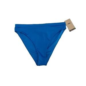 Nike Bandeau High Waist Bikini Bottom Set Pacific Solid Blue Medium NWT